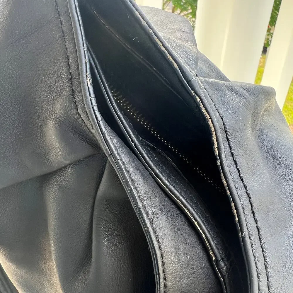 Coach Mia Smooth Leather Large Maggie Hobo Purse & Matching Wallet READ
